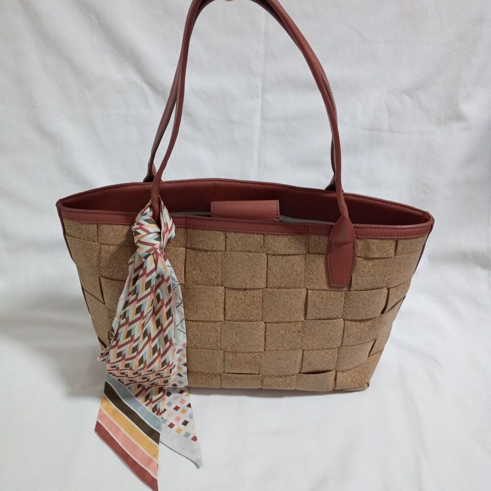 Zac Posen Summer Cork Bag with Scarf